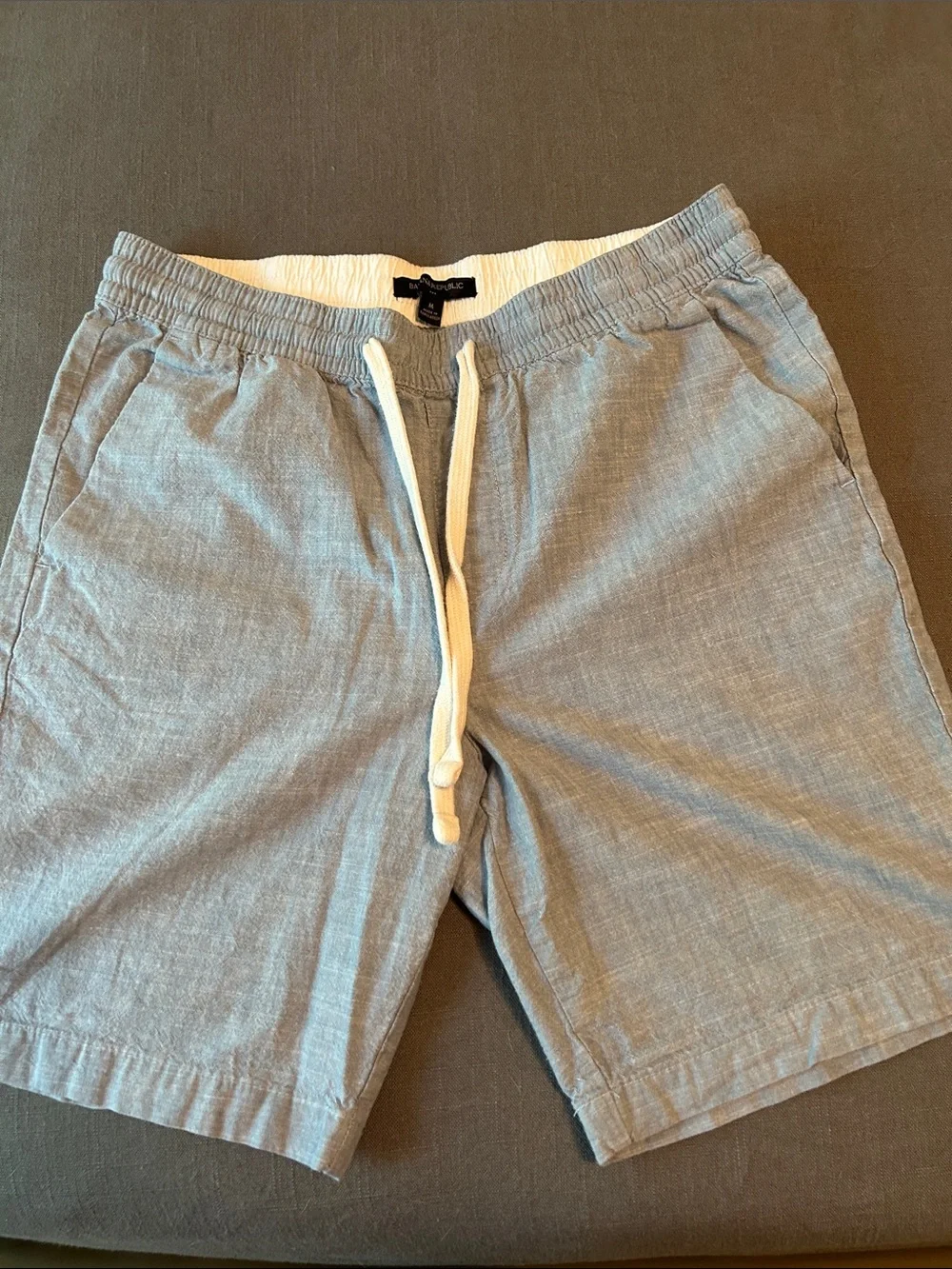 Banana Republic Men's Elastic waist Cotton Drawstring Shorts- 2 pairs